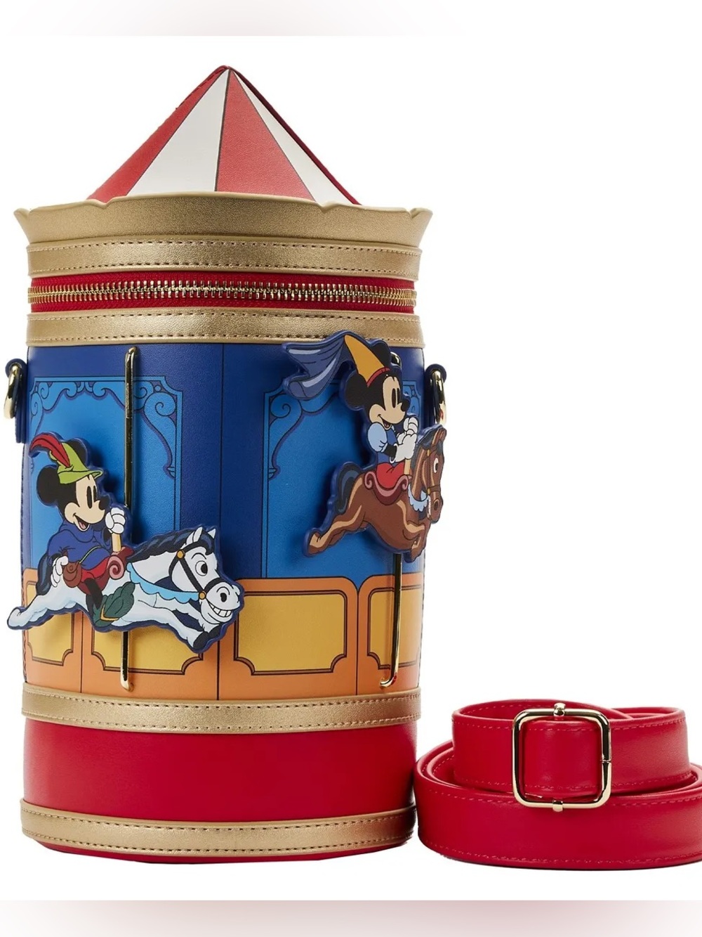 Unique Carousel Cylinder Crossbody Bag
